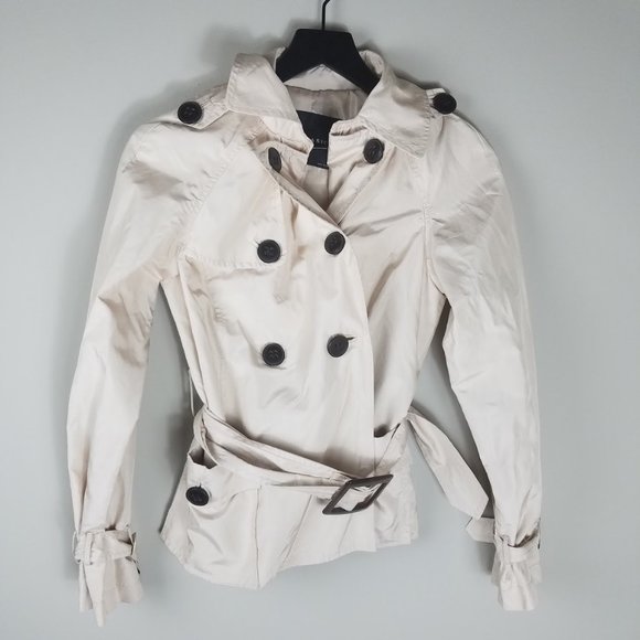 Zara Jackets & Blazers - ZARA BASIC Belted Pea Coat | Light Beige | Size M